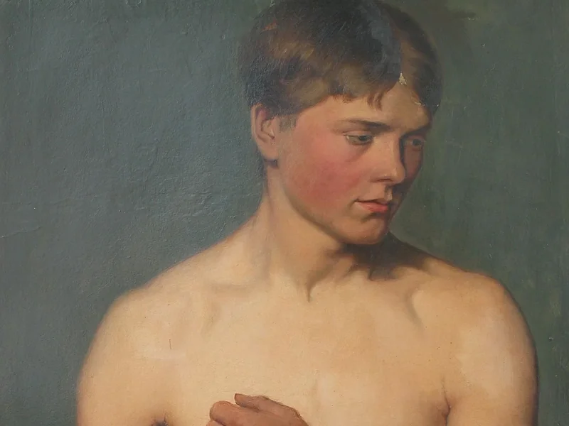 1864-Albert Wang - Studio di un giovane uomo